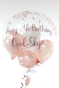 These beautiful clear bubble balloons can be filled small balloons and confetti in the colours of your choice using our 'design your own' option and personalised with your own message for a truly unique balloon gift. For more information please visit our website... Balloons delivered throughout the UK! #balloonsbycelebrations #balloonsdelivereduk #balloondeliveryuk #personalisedballoons #sendaballoon #ballooninabox