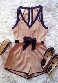 Can't decide what to wear on a date? Choose this sleeveless slit back chiffon romper! This stunning piece is all you need to impress your date. (sp)
