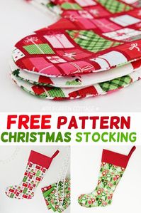Christmas stocking pattern - Use this free pattern to make easy Christmas stockings for the entire family. Perfect Christmas decor that can be used for years to come! No-fold cuff, an easy diy christmas stocking. a well-designed pattern for an easy sewing process. Click through to get your free pattern and get ready for compliments! #christmasstockingpattern #christmassewing #freepattern #christmas #diychristmasdecorations
