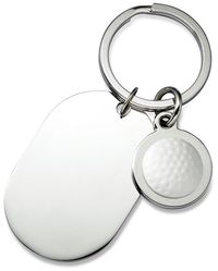 Personalized Golf Key Ring With Shiny Tag