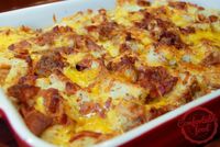 comfortable food - bacon, egg and cheese breakfast casserole