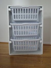 laundry room storage sorting baskets stacking