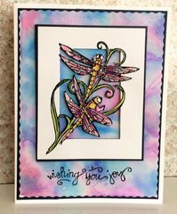 CT0719 Dragonflies Revisited by bubblestx4 - at Splitcoaststampers - 7/15/19. Pin#1: Insects Fly....Dragonflies. Pin+: Inking/ Water-Base...Acrylic Block).