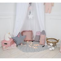 The mat is comfortable and warm, it can be used as a decorative rug and as a base for hanging a canopy tent. Colour: Grey