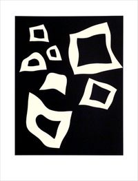 Jean Arp, the 7 constellations, black is a color, four-color reissue,
