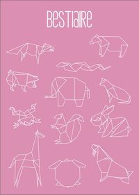 Geometric Animals Art Print by zozio. Repinned by Elizabeth VanBuskirk on "Teaching about the Incas." An easy way for kids to learn to draw Andean animals. Add toad to the list for toad is considered a transitional creature, of the earth and of the water. For this reason often depicted on Inca textiles today. Make a class bestiare, maybe in a handmade book.