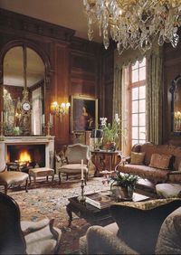 Luxe brown living room decor