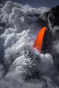 I'd love to photograph this... KenteK Cascade of Lava: Hawaii Volcanoes National Park by Michael Shainblum #photography #lava #volcano #adventure #Hawaii