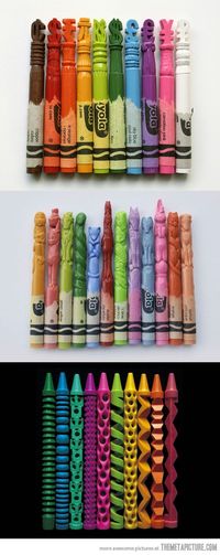 Carved crayons