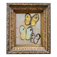 Hunt Slonem "Kaleidoscope" Neo-Expressionist Framed Oil Painting on Chairish.com
