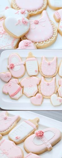 Baby girl shower cookies