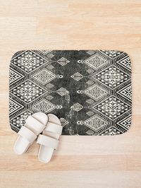 "Bohemian Oriental Traditional BERBER Moroccan Farmhouse Rustic Fabric Style" Bath Mat for Sale by Arteresting | Redbubble