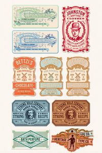 Nostalgic Font and Label Collection on Behance