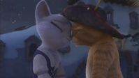 Puss and Dulcinea - nose kiss by sonamyfire on DeviantArt