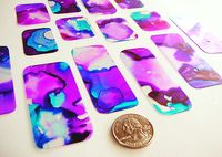 using alcohol inks on shrink plastic