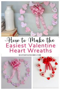 How to Make the Easiest Valentine Heart Wreath. Use grapevine wire and scrapbook paper to make this cute Valentine wreath in 30 minutes.