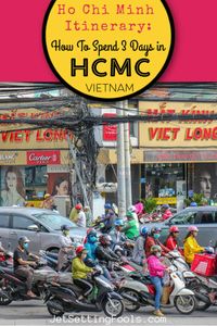 Planning a Ho Chi Minh City Itinerary can be perplexing. The city is sprawling, sweltering and swarming with motorbikes. Sorting out what to do in Ho Chi Minh City, Vietnam is complicated enough – but visitors are also tasked with deciding how long to spend in HCMC, what part of the city to stay in and where to find the best Vietnamese food. Put your worries to rest! Our Saigon travel itinerary covers all the details for planning a perfect trip to HCMC, Vietnam.