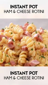 Ham & Cheese Instant Pot Pasta is so creamy, cheesy, and delicious! One of our favorite Instant Pot recipes for a quick family pleasing dinner!