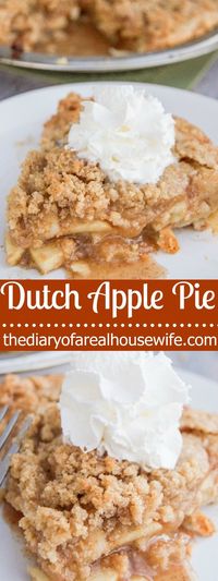 Dutch Apple Pie. You need to make sure that you pin this one for the holidays!!