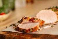 This Honey Garlic Pork Loin is the juiciest, most tender pork recipe you'll find! Pair this recipe with your favorite veggies for the perfect meal.