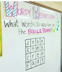 Very cool to start off morning work with kids and it's a game. It gets their brains working.