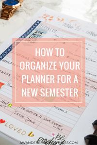 Homework and organization tips for college students. Setting up your planner for a new semester. #college #collegelife ##collegetips