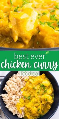 This easy Chicken Curry recipe will be the best you ever tried! Chicken simmered in a flavourful sauce with coconut milk and yellow curry powder, then served over rice is a 30 minute dinner heaven. So aromatic and healthy!