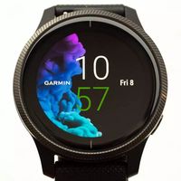 Garmin Venu in standard display mode (gesture activation)