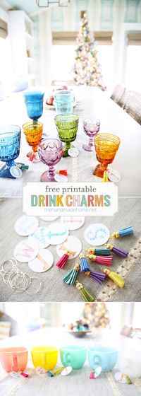 free printable drink charms