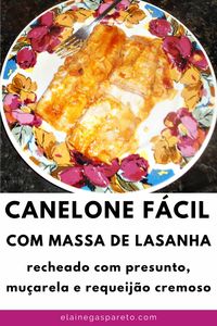 Você gosta de canelone? Olha a dica que está no blog hoje: canelone (ou caneloni, canellone, como preferir) com massa fresca de lasanha e recheio de presunto, muçarela e requeijão cremoso. Tudo isso num molho ao sugo bem gostoso. Quer um pedacinho? #comida #receita #recipes #massa #canelone #canellone #cozinha #comidacaseira