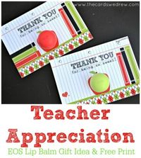 Teacher Appreciation Gift Idea with Free Print from @Thecardswedrew
