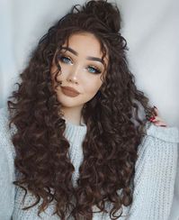 Long curly hair