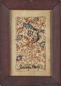 Wilhelmus Antonius Faber (Southeastern Pennsylvania 1790-1818), bookplate for Joseph Hoch, 6 1/2" x 4".