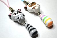 Raccoon Animal Charm with Dangling Tail by CheekyCharmz on Etsy, $12.00