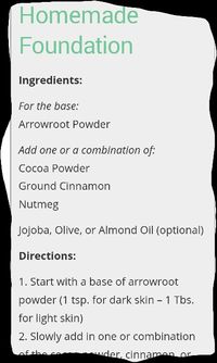 Homemade foundation