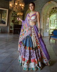 Title : Heavy Butter Silk Multi Lehenga Choli For Designer Lehenga | Digital Print & Fully Real Mirror Work With Stitch Lehenga | Lehenga Dupatta. Product Details :- 1) Lehenga Details :- Lehenga Color : Multi Color Lehenga Length : 3.30 Meter Lehenga Work : Digital Print & Real Mirror Work Lehenga Fabric : Heavy Butter Silk 2) Dupatta Details :- Dupatta Color : Light Purple Color Dupatta Length : 2.50 Meter Dupatta Work : Real Mirror Work And Hand Work Lace Border Dupatta Fabric : Heavy Butter