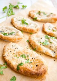 Pillowy-soft, fluffy Keto naan flatbreads to go with your favourite Indian curry! This easy low carb flatbread recipe is gluten free and egg free.