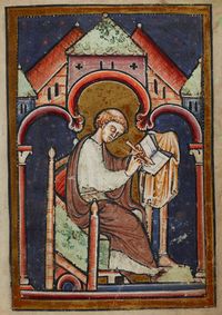 A scribe writing by Anonymous - British Library Prints