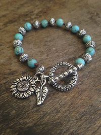 Sunflower Love Hand Knotted Bracelet "Beach Chic"