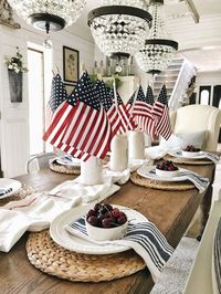 Farmhouse Fourth Of July In The Dining Room