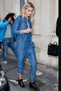 jumpsuit gigi hadid streetstyle streetwear denim