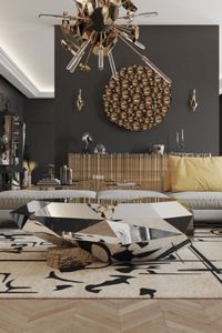 A luxurious living room with the Black Ink Urban Rug comes to break the normal patterns of high-end interior designs. This handmade rug is the perfect option to create a mysterious and discreet look but never failing to create a statement wherever placed.