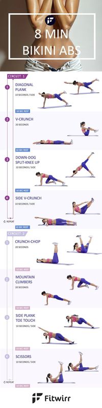 8 Minute Bikini Ab Workout [with Images] | Health Lala