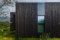 PK Arkitektar's Icelandic cottages have burnt timber cladding