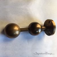 Double Curtain Rod End Bracket - Center Rod Support Bracket, Solid Brass #signaturethings #CurtainRod #Brackets #Drapery #Hardware #SolidBrass #CurtainHardware #DraperyHardware