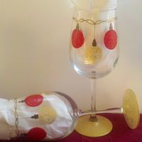 Christmas hand painted wine glasses