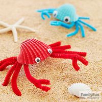 Fab Crabs: Turn beachcombed finds into shoreline critters that'll help keep vacation memories alive.