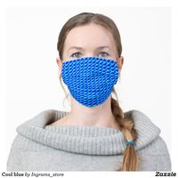 Cool blue adult cloth face mask
