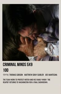 minimal polaroid episode poster for criminal minds 5x9 ‘100’