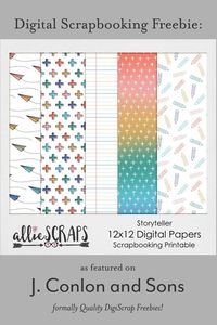 Storyteller digital papers freebie from Allie Scraps